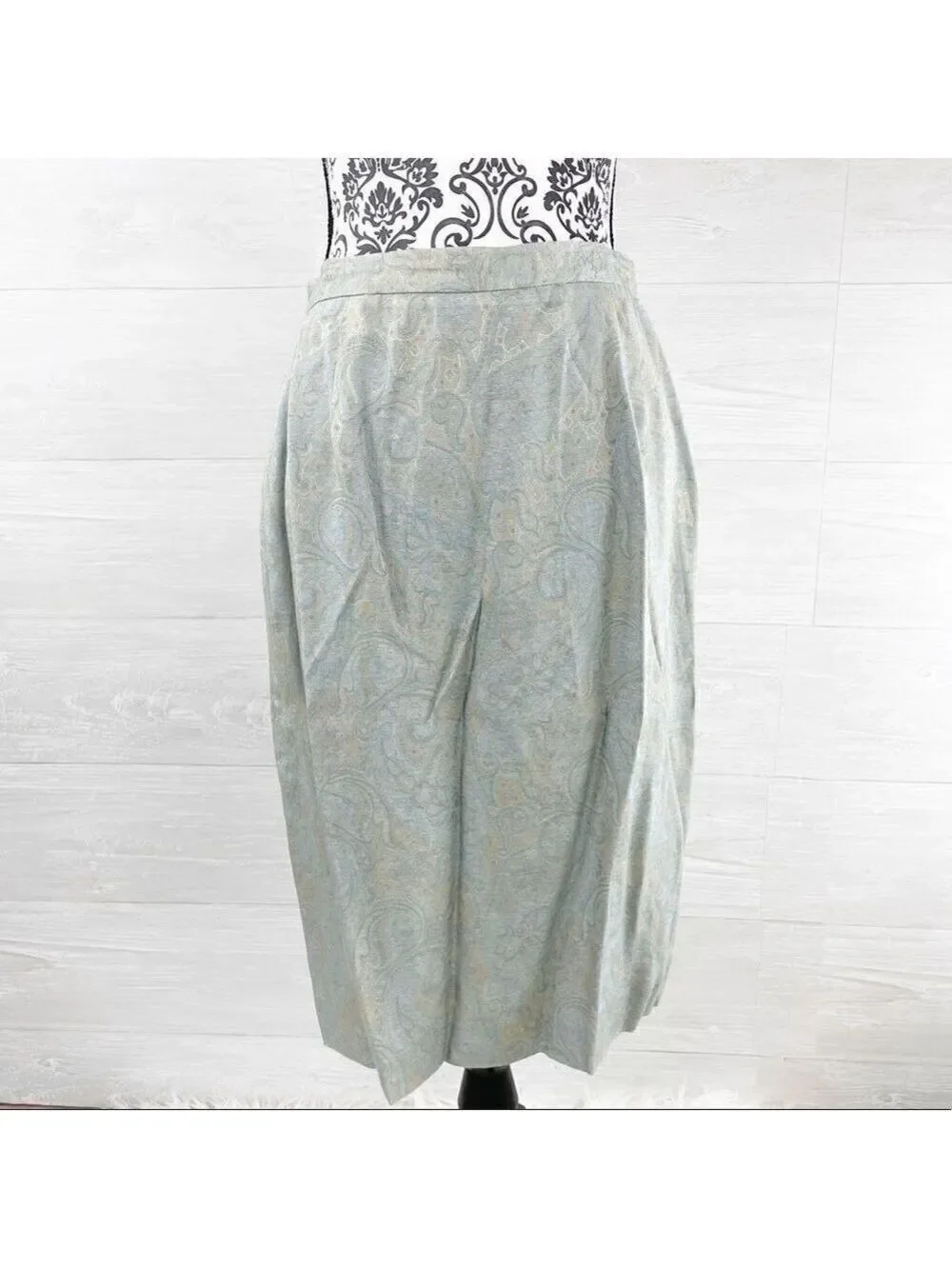 Burberry Paisley Brocade Pencil High Waist Skirt